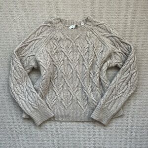 Vince cashmere merino wool cable knit sweater
